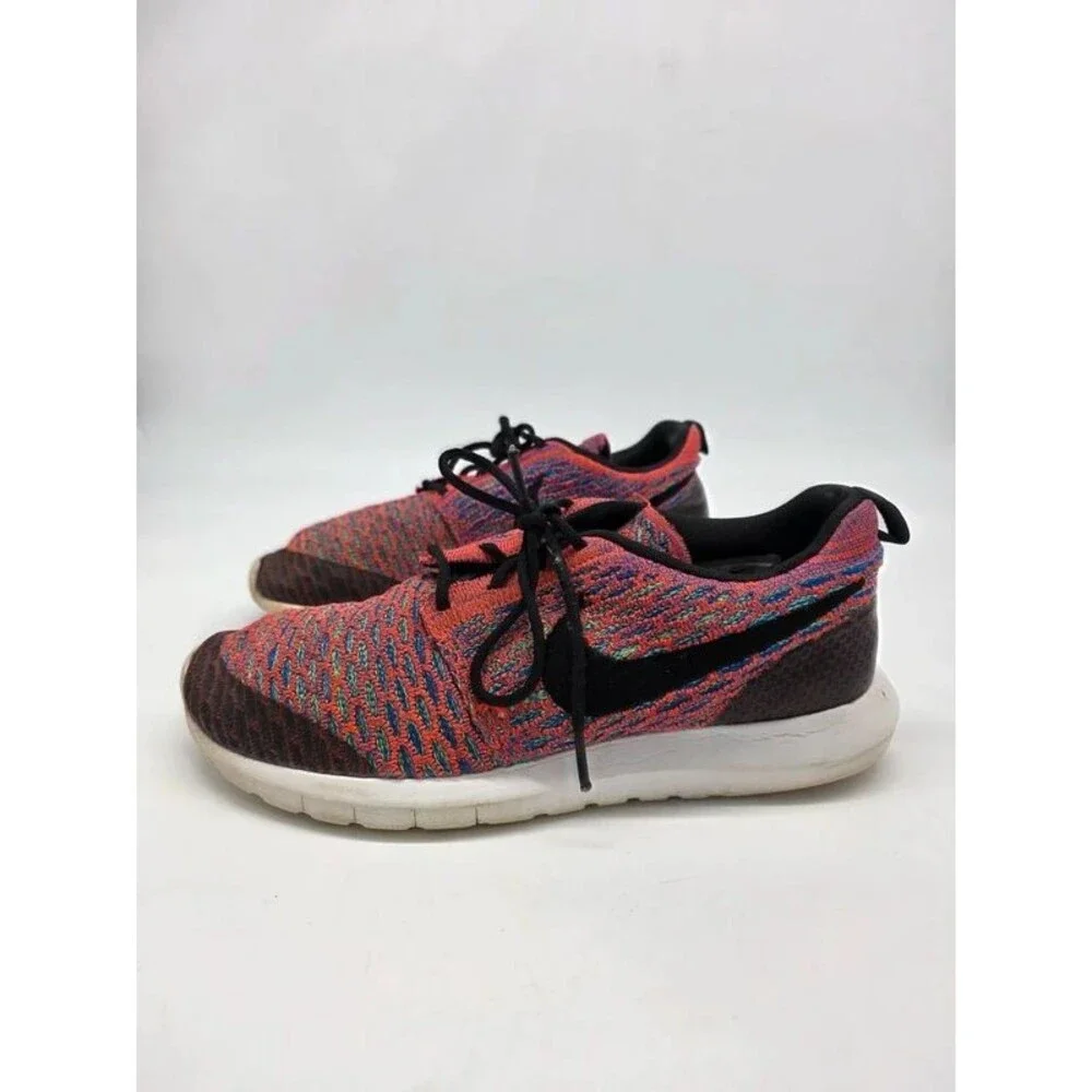 Nike Roshe One NM Flyknit Mens 8.5 Multicolor Bright Crimson Shoes 816531-600